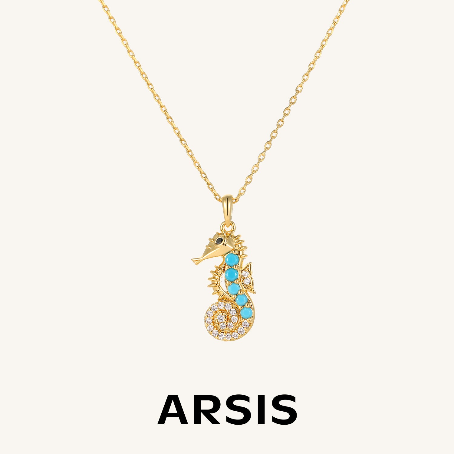 マリンブルー タツノオトシゴ ネックレス – ARSIS