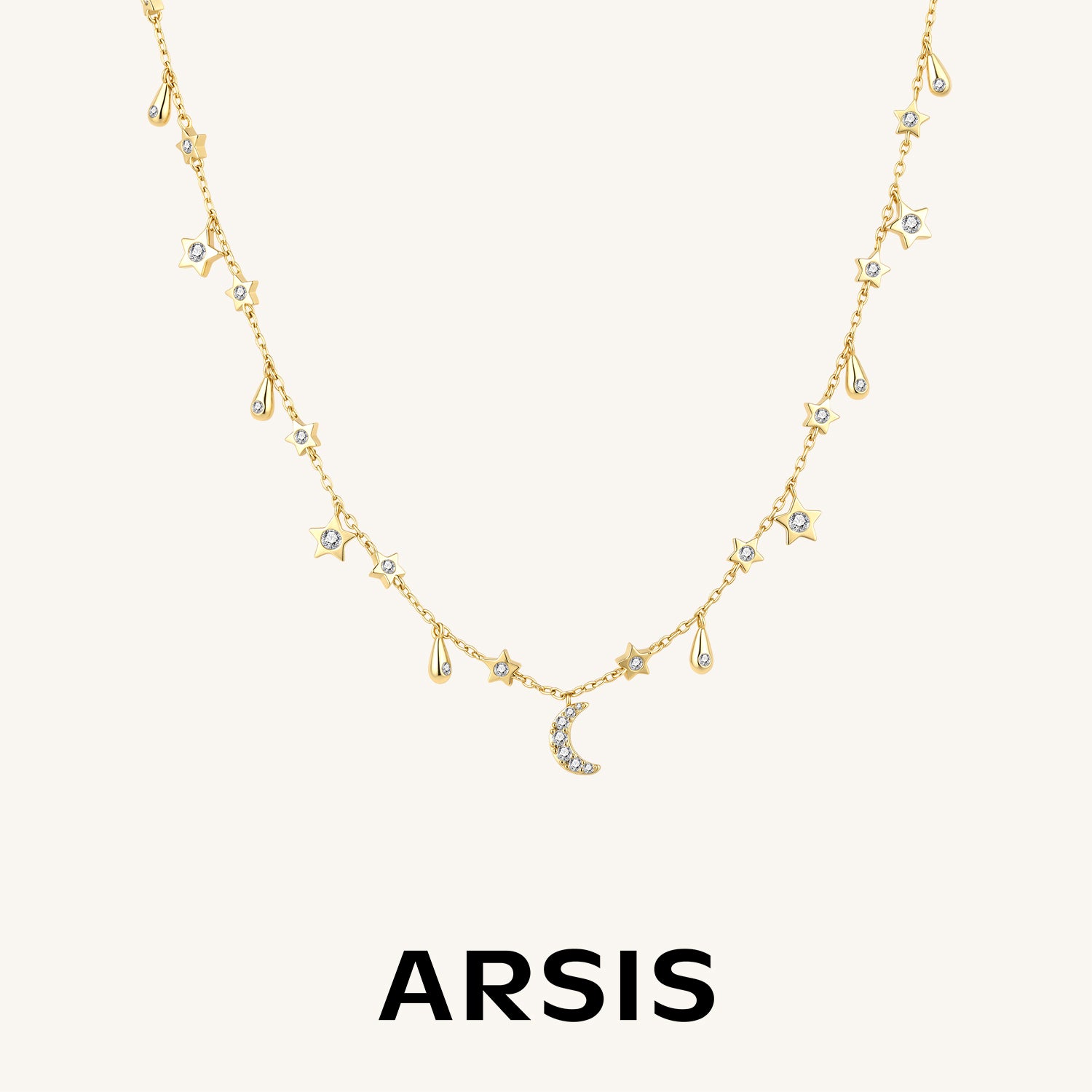 星月 ドロップ チョーカーネックレス – ARSIS