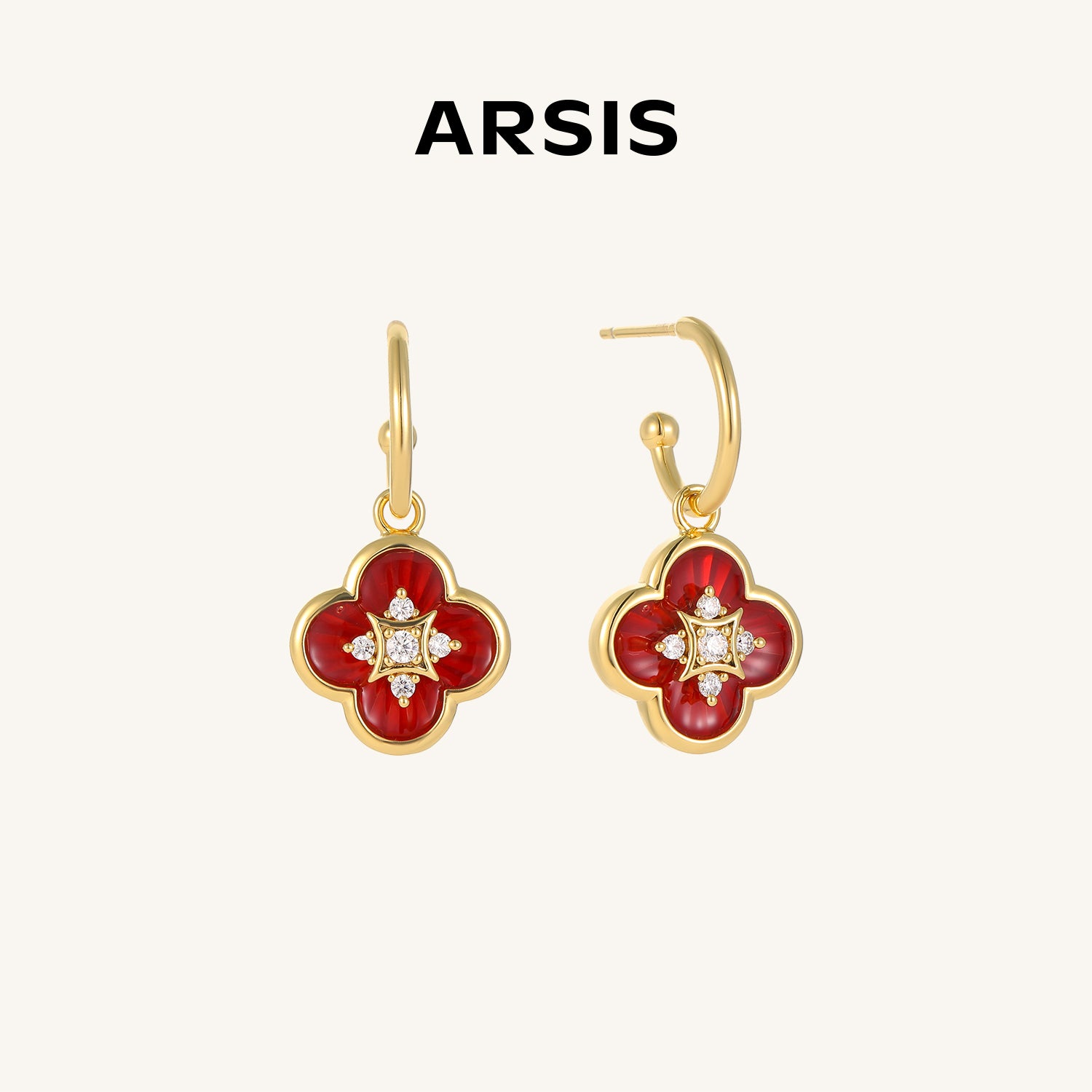 四つ葉のクローバー ドロップピアス – ARSIS