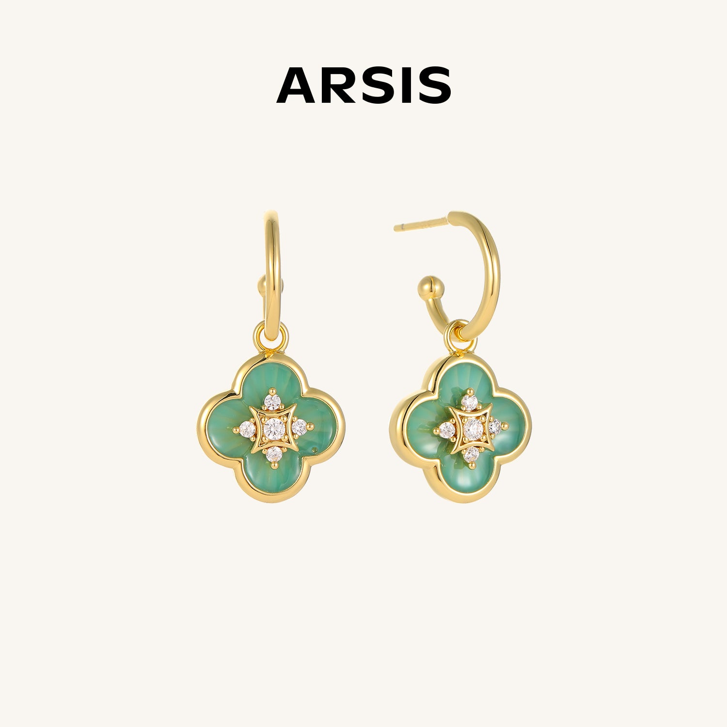 四つ葉のクローバー ドロップピアス – ARSIS