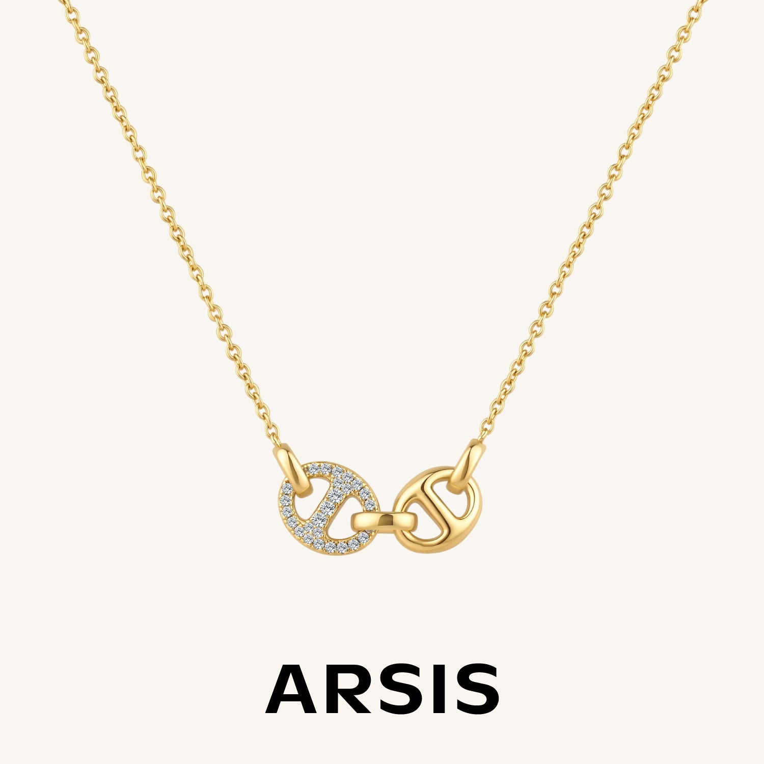 シグネチャー ツインインターロック ネックレス – ARSIS