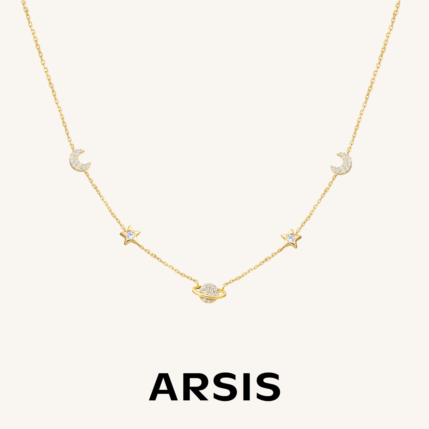 星と月のきらめき チョーカーネックレス – ARSIS