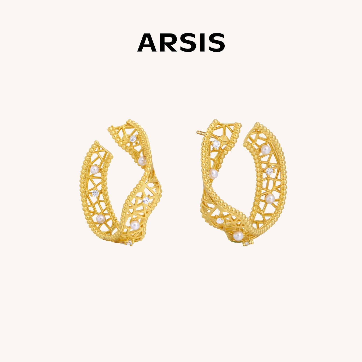 リボン パールフープピアス – ARSIS