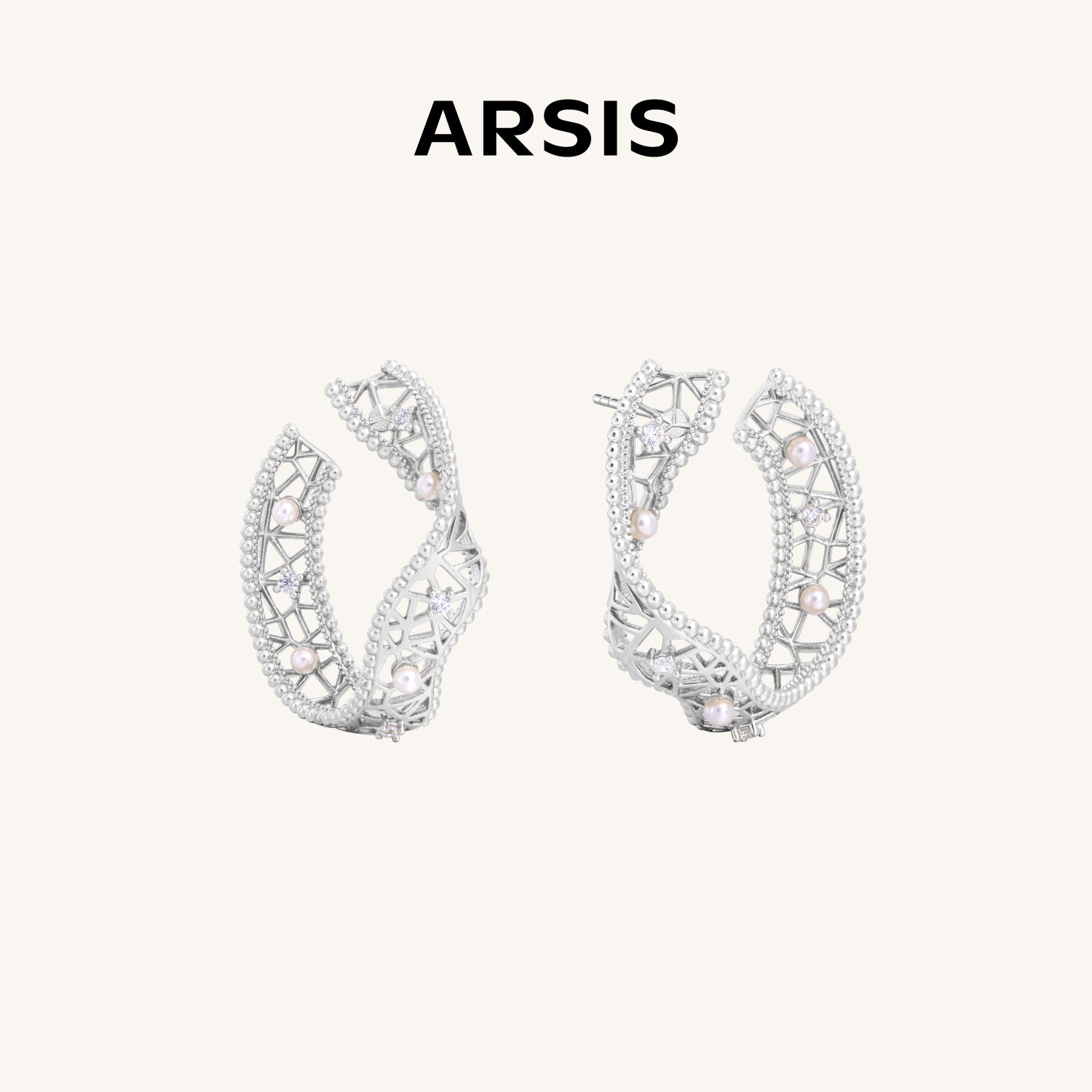 リボン パールフープピアス – ARSIS