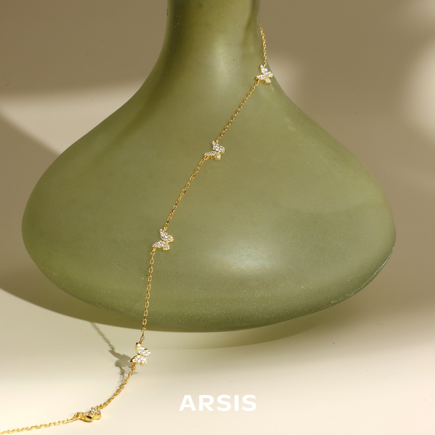 繊細な5連バタフライ 鎖骨 SV925 ネックレス – ARSIS