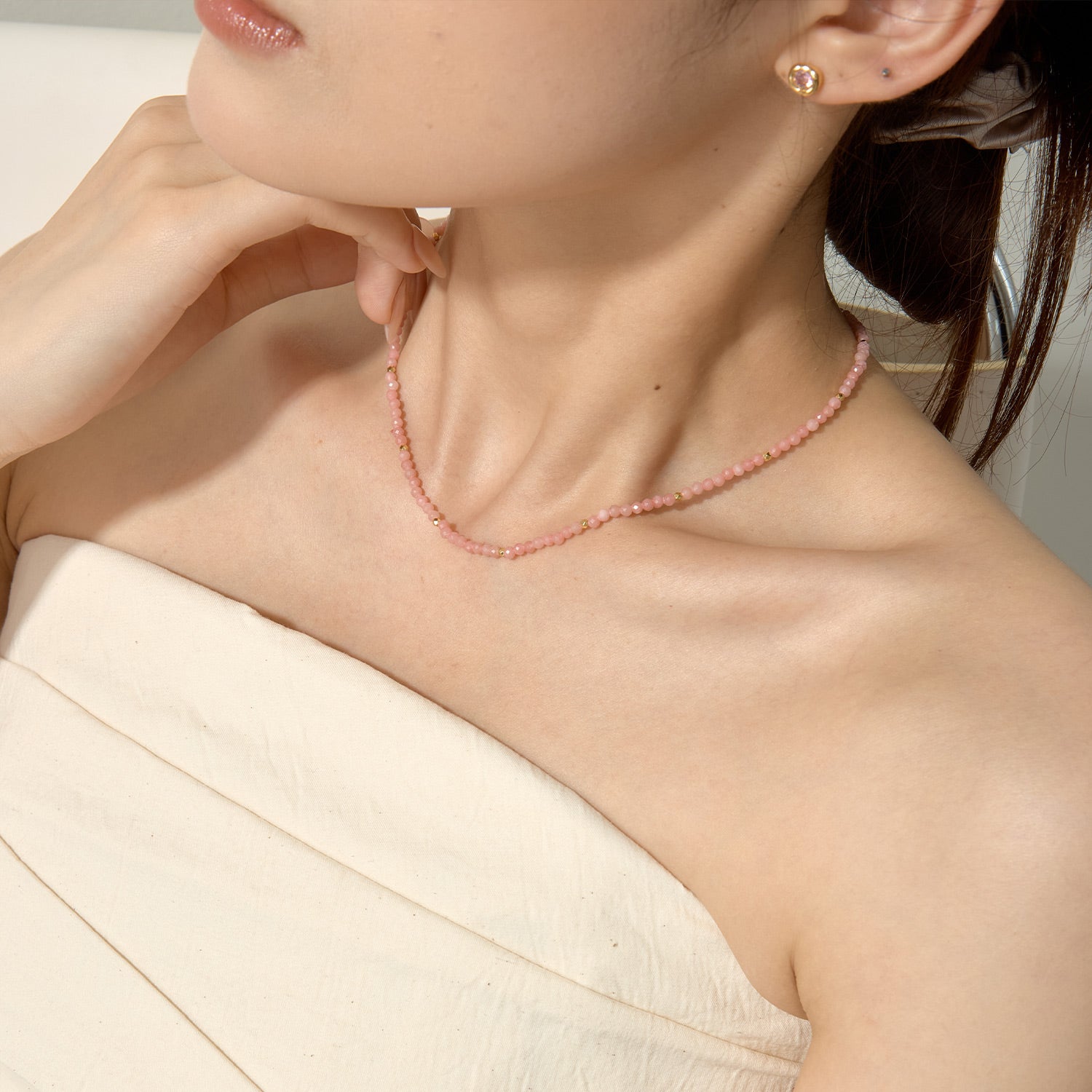 10月の誕生石 ピンクオパール ビーズ エネルギー ネックレス – ARSIS