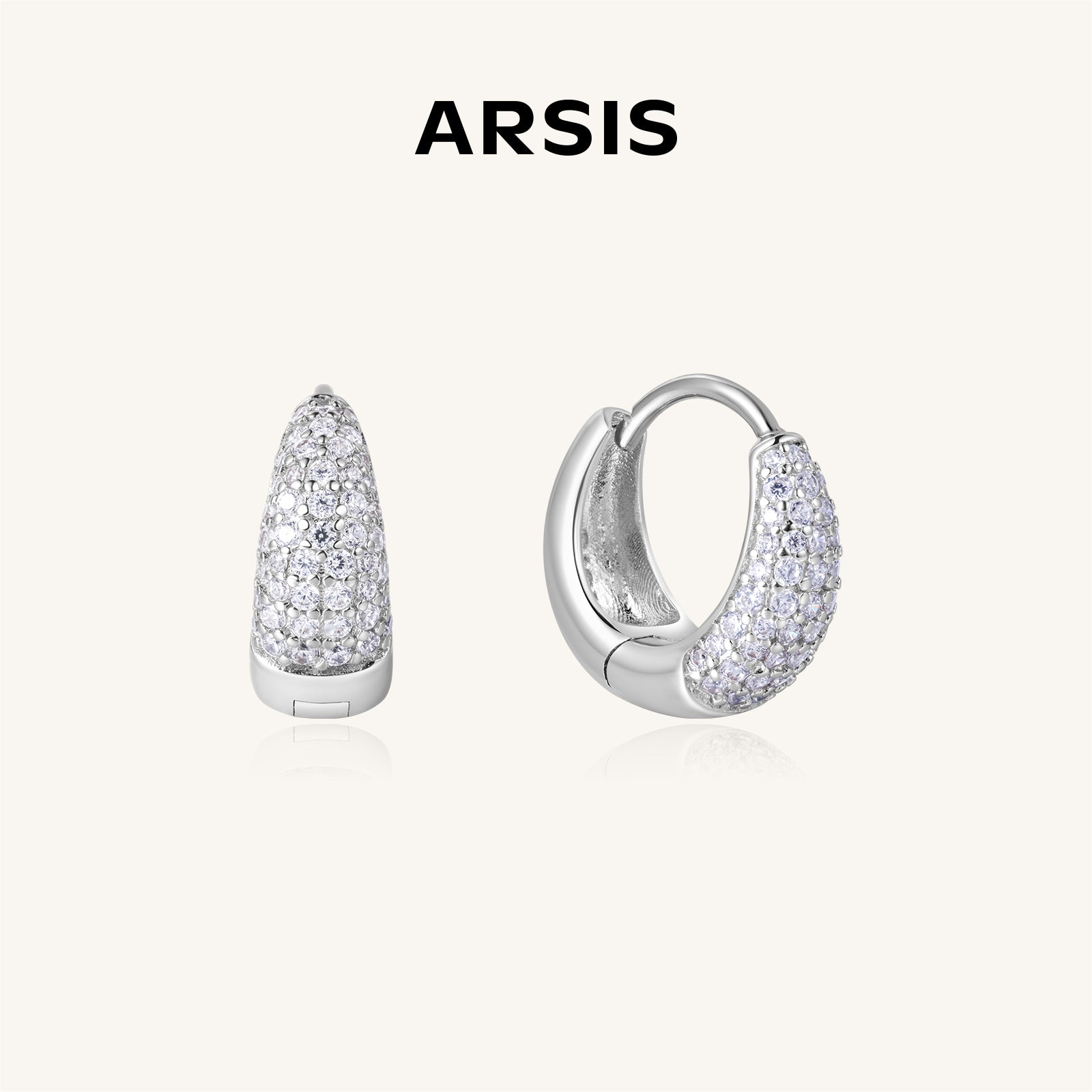 クラフトボールドティアドロップフープピアス – ARSIS