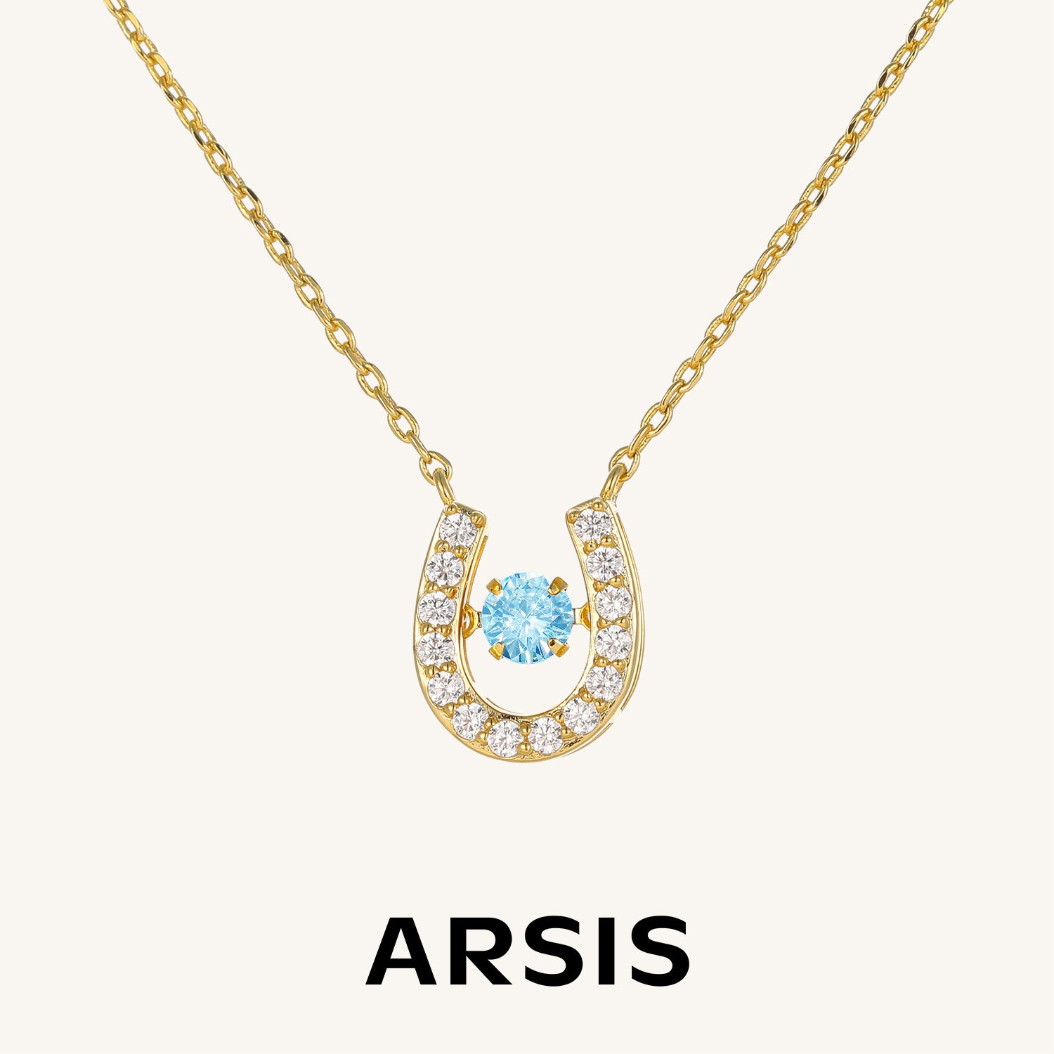 馬蹄モチーフ 幸運の守り 跳ねる心 1〜12月誕生石 ネックレス – ARSIS