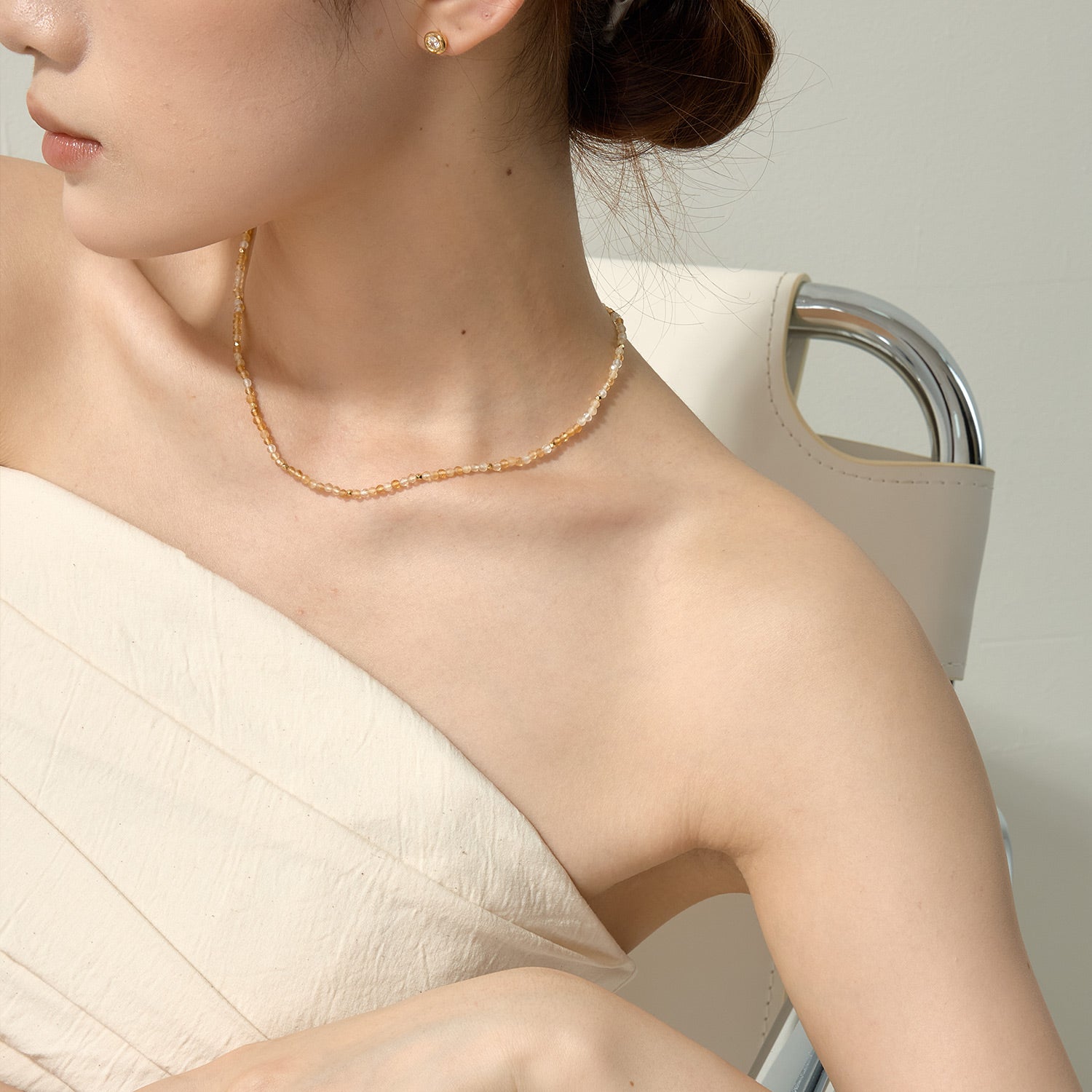 11月の誕生石 シトリン ビーズ エネルギー ネックレス – ARSIS
