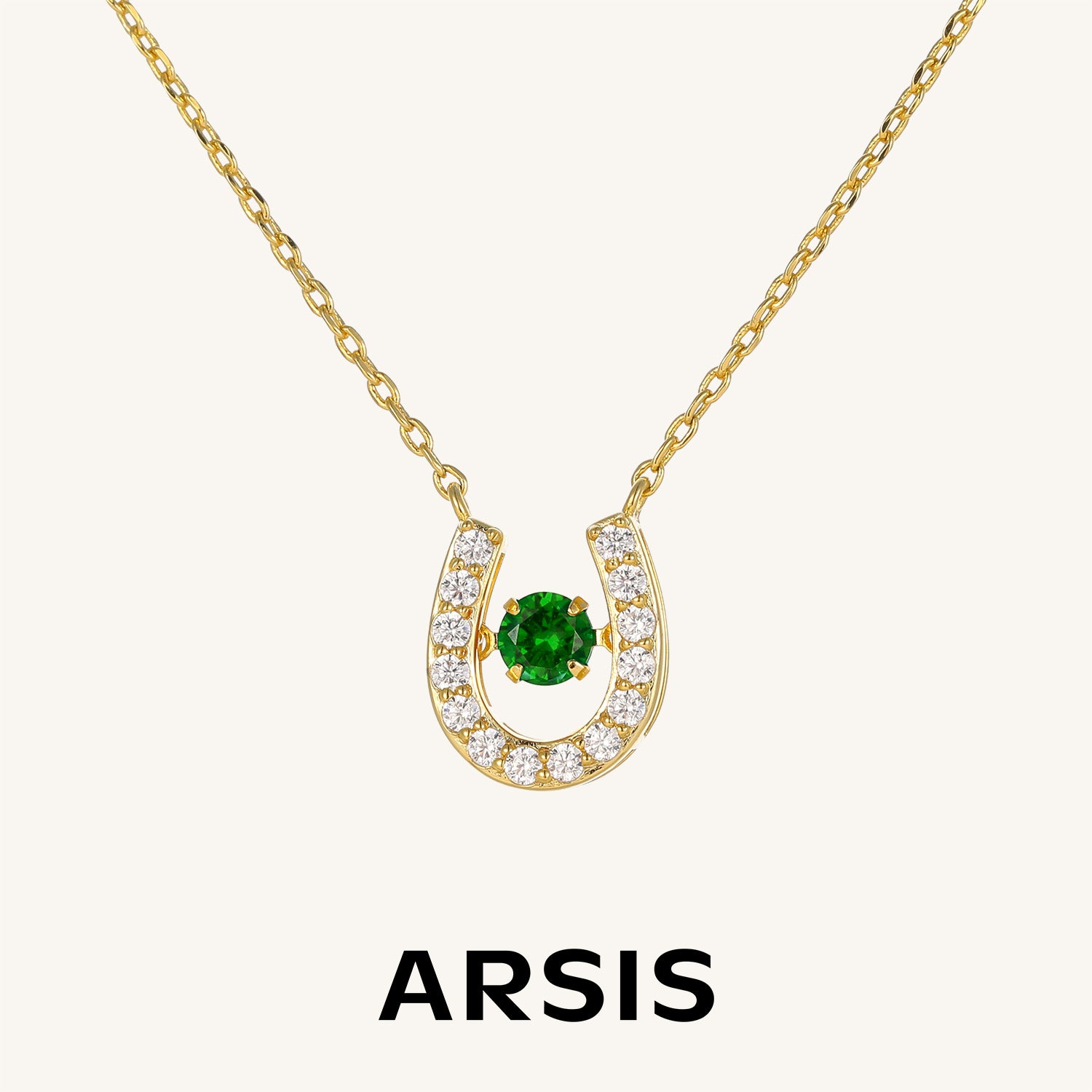馬蹄モチーフ 幸運の守り 跳ねる心 1〜12月誕生石 ネックレス – ARSIS