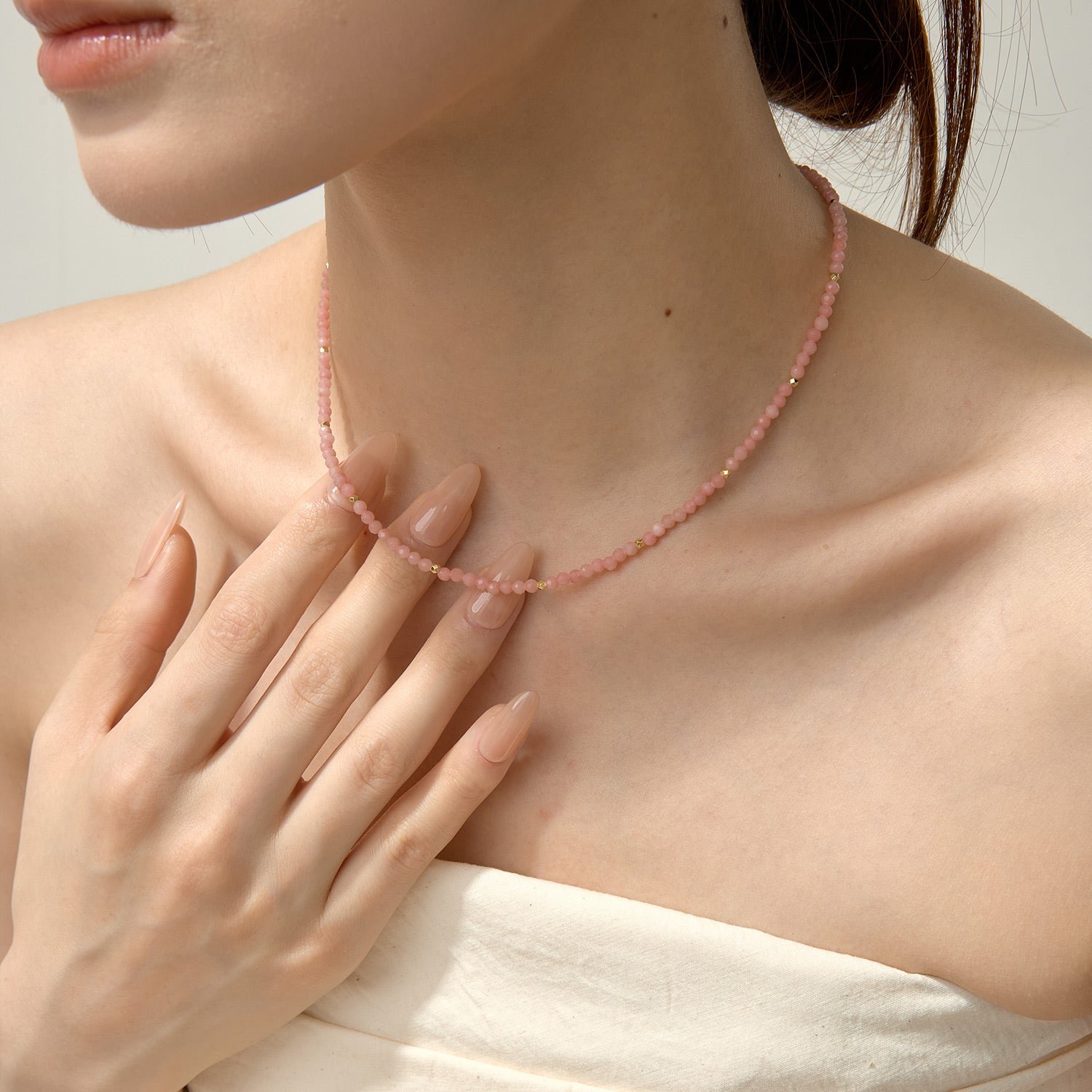 10月の誕生石 ピンクオパール ビーズ エネルギー ネックレス – ARSIS