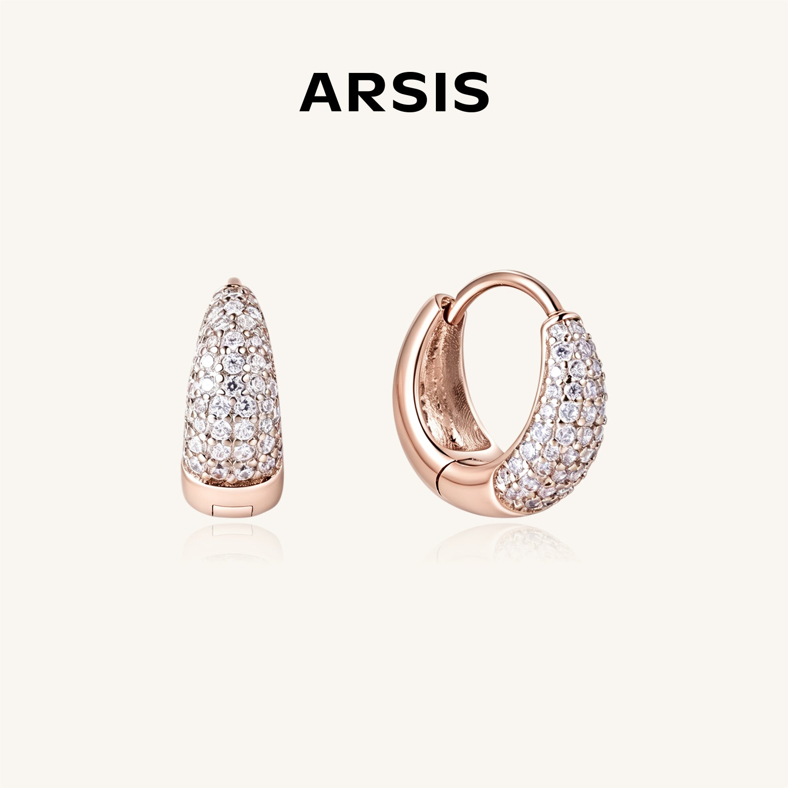 クラフトボールドティアドロップフープピアス – ARSIS