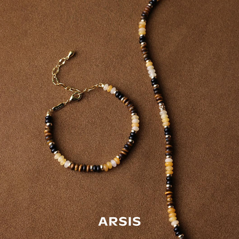 天然石タイガーアイ ビーズネックレス – ARSIS