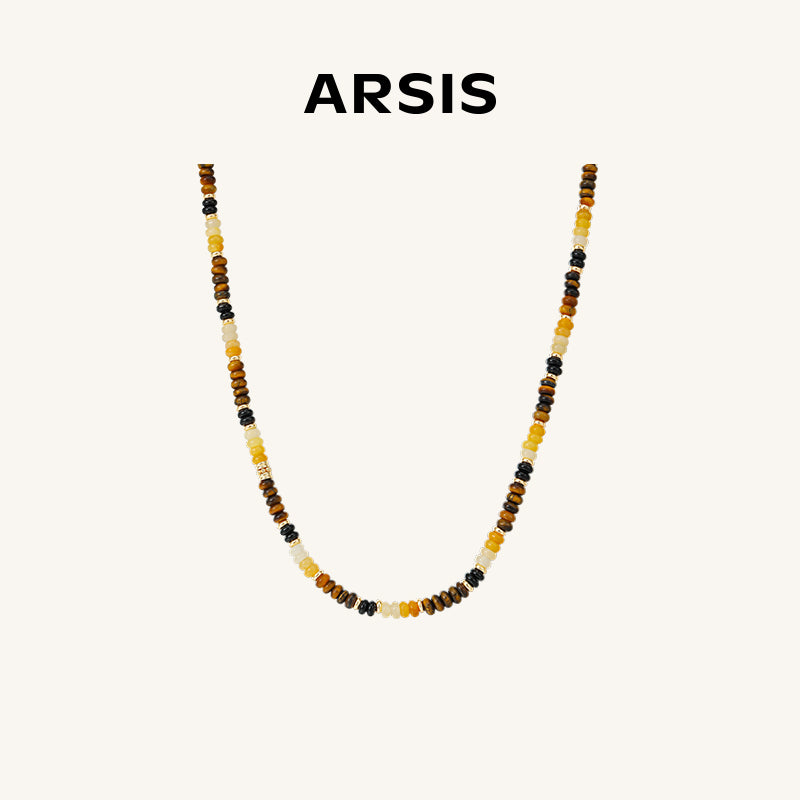 天然石タイガーアイ ビーズネックレス – ARSIS